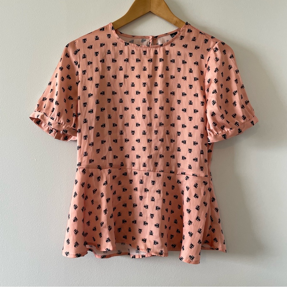 Pink Chococat Sanrio Patterned Women's Top Size Medium EUC